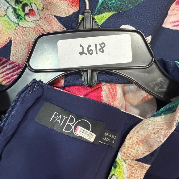 PatBO Laelia floral halter cocktail Jumpsuit wide leg Size 4 - Picture 2 of 10